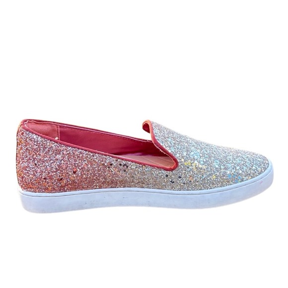 Birdies Glitter Slip On Sneakers Rose Gold Sparkle Comfort Shoes Women - Picture 3 of 12